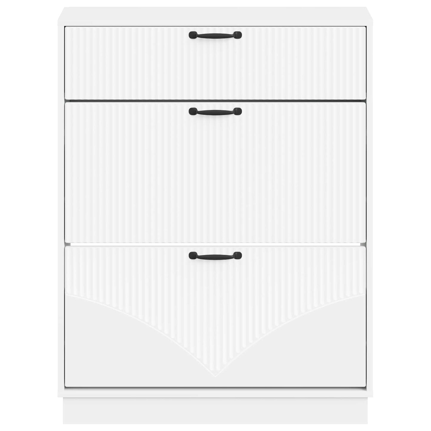 vidaXL Shoe Cabinet HOORN 78 x 24 x 100 cm Engineered Wood White