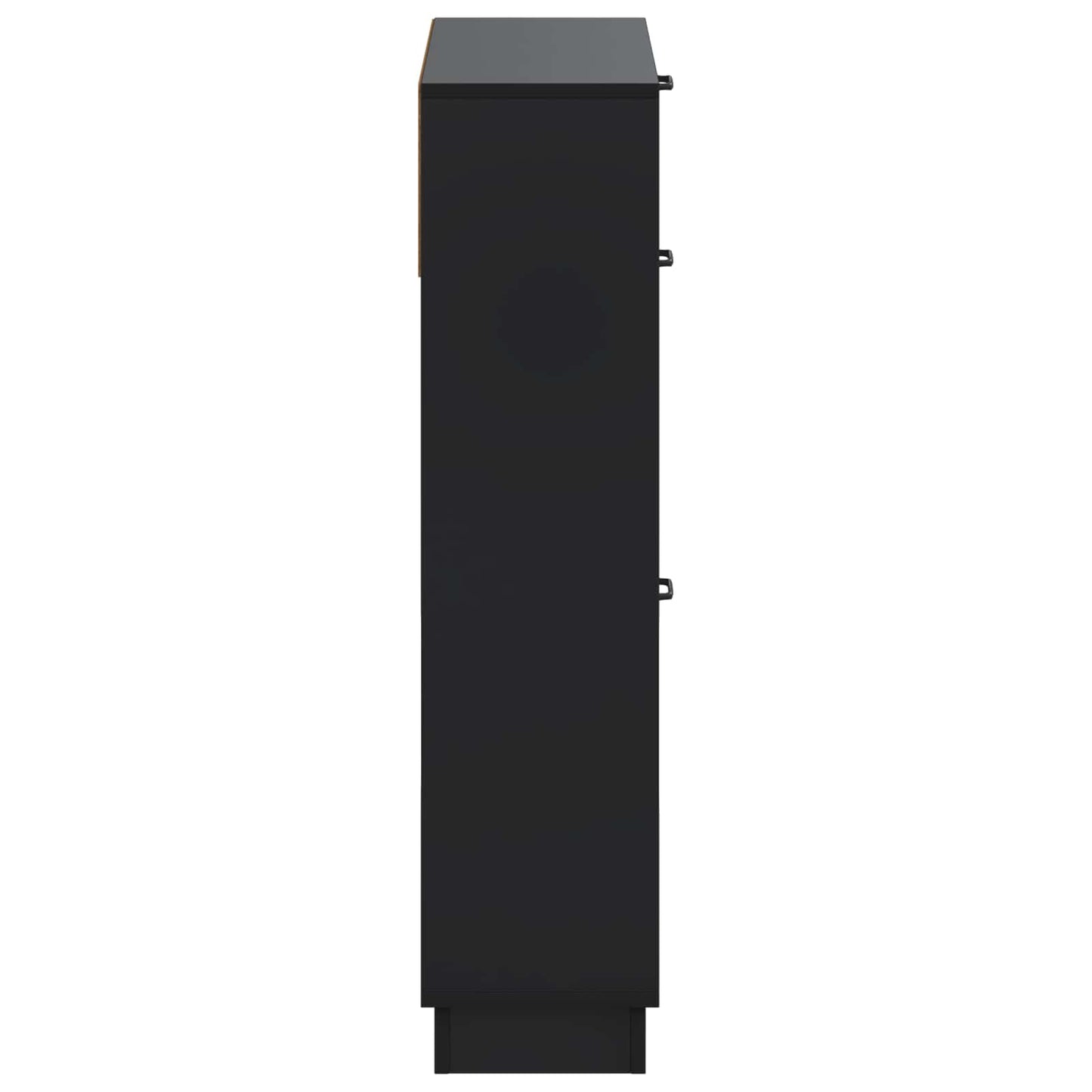 vidaXL Shoe Cabinet HOORN 78 x 24 x 100 cm Engineered Wood Black