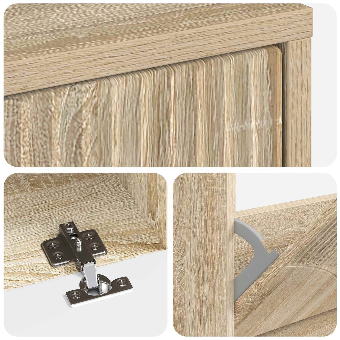 vidaXL Shoe Cabinet HOORN 78 x 24 x 100 cm Engineered Wood Sonoma Oak