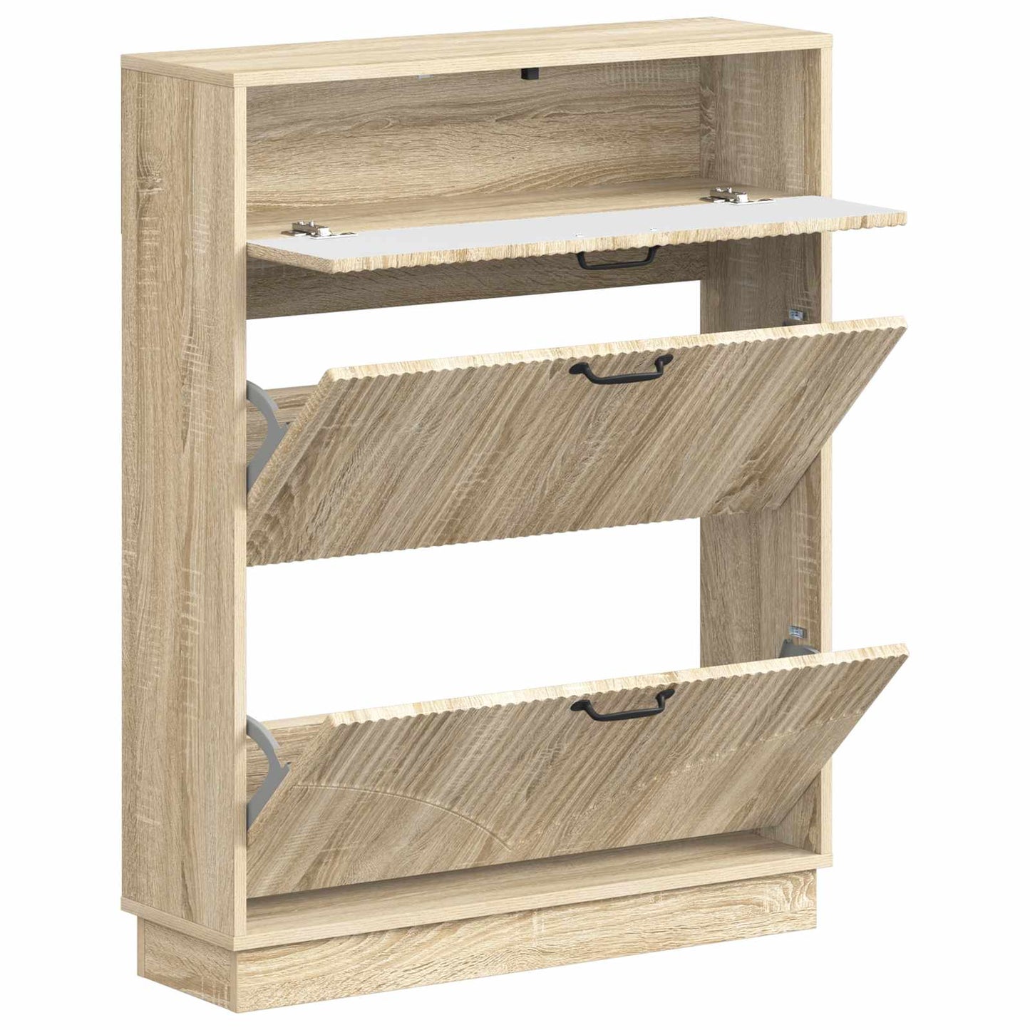 vidaXL Shoe Cabinet HOORN 78 x 24 x 100 cm Engineered Wood Sonoma Oak