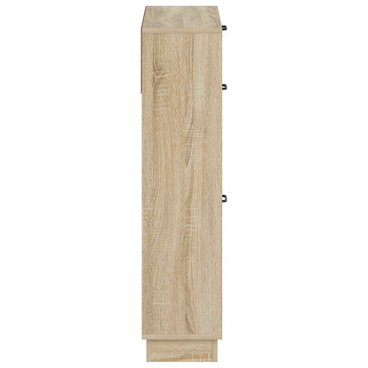 vidaXL Shoe Cabinet HOORN 78 x 24 x 100 cm Engineered Wood Sonoma Oak