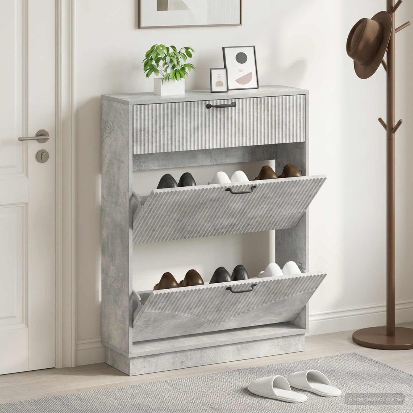 vidaXL Shoe Cabinet HOORN 78 x 24 x 100 cm Engineered Wood
