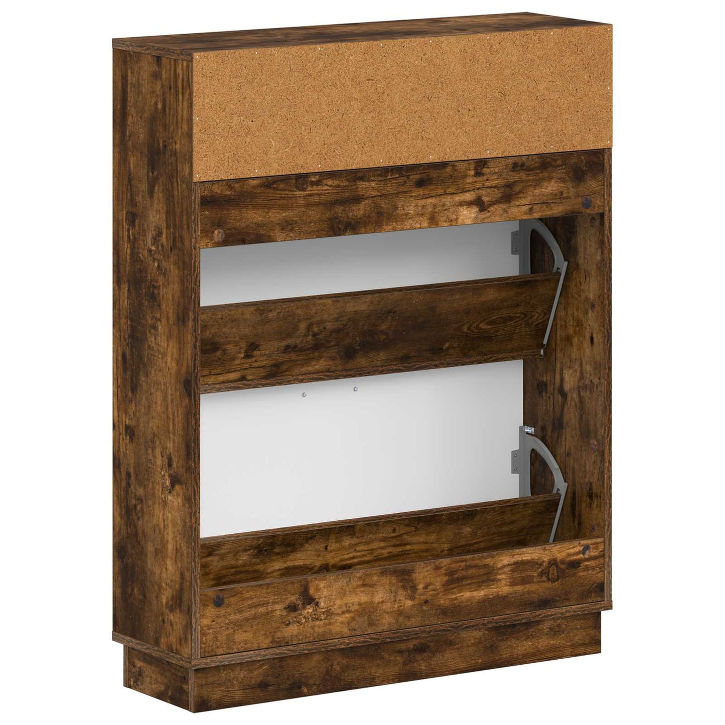 vidaXL Shoe Cabinet HOORN 78 x 24 x 100 cm Engineered Wood Smoked Oak