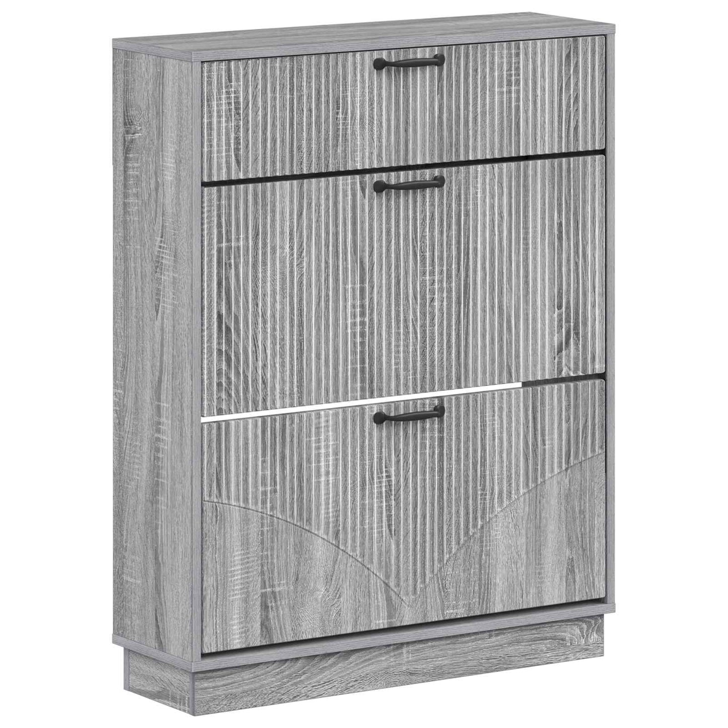 vidaXL Shoe Cabinet HOORN 78 x 24 x 100 cm Engineered Wood Grey Sonoma
