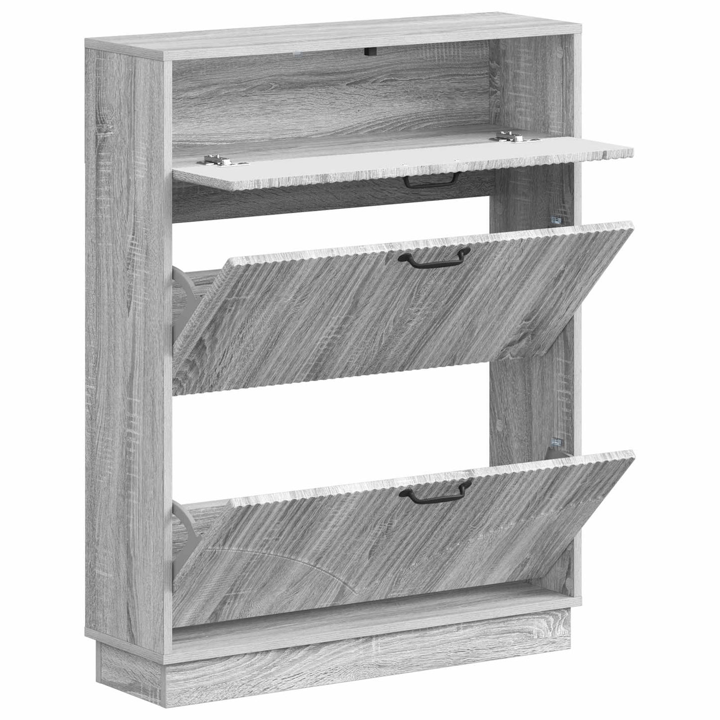 vidaXL Shoe Cabinet HOORN 78 x 24 x 100 cm Engineered Wood Grey Sonoma