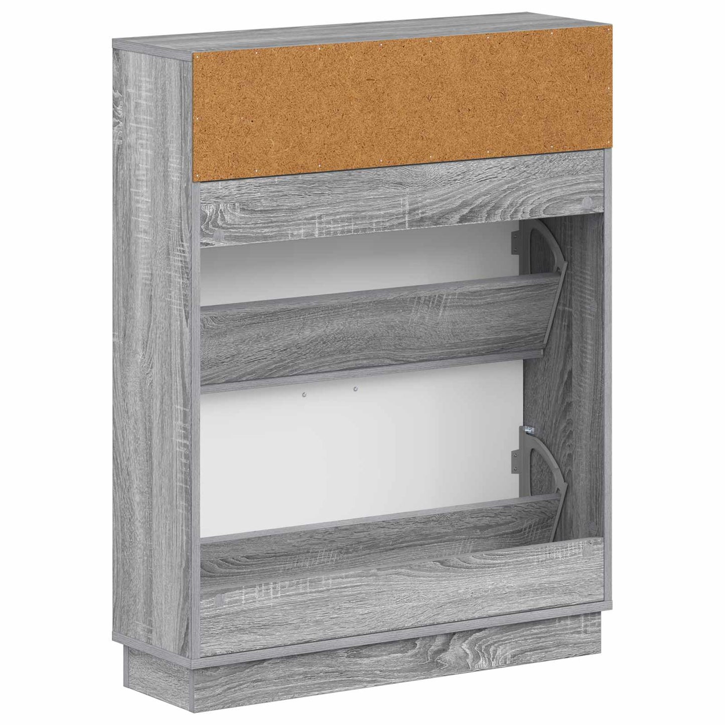 vidaXL Shoe Cabinet HOORN 78 x 24 x 100 cm Engineered Wood Grey Sonoma