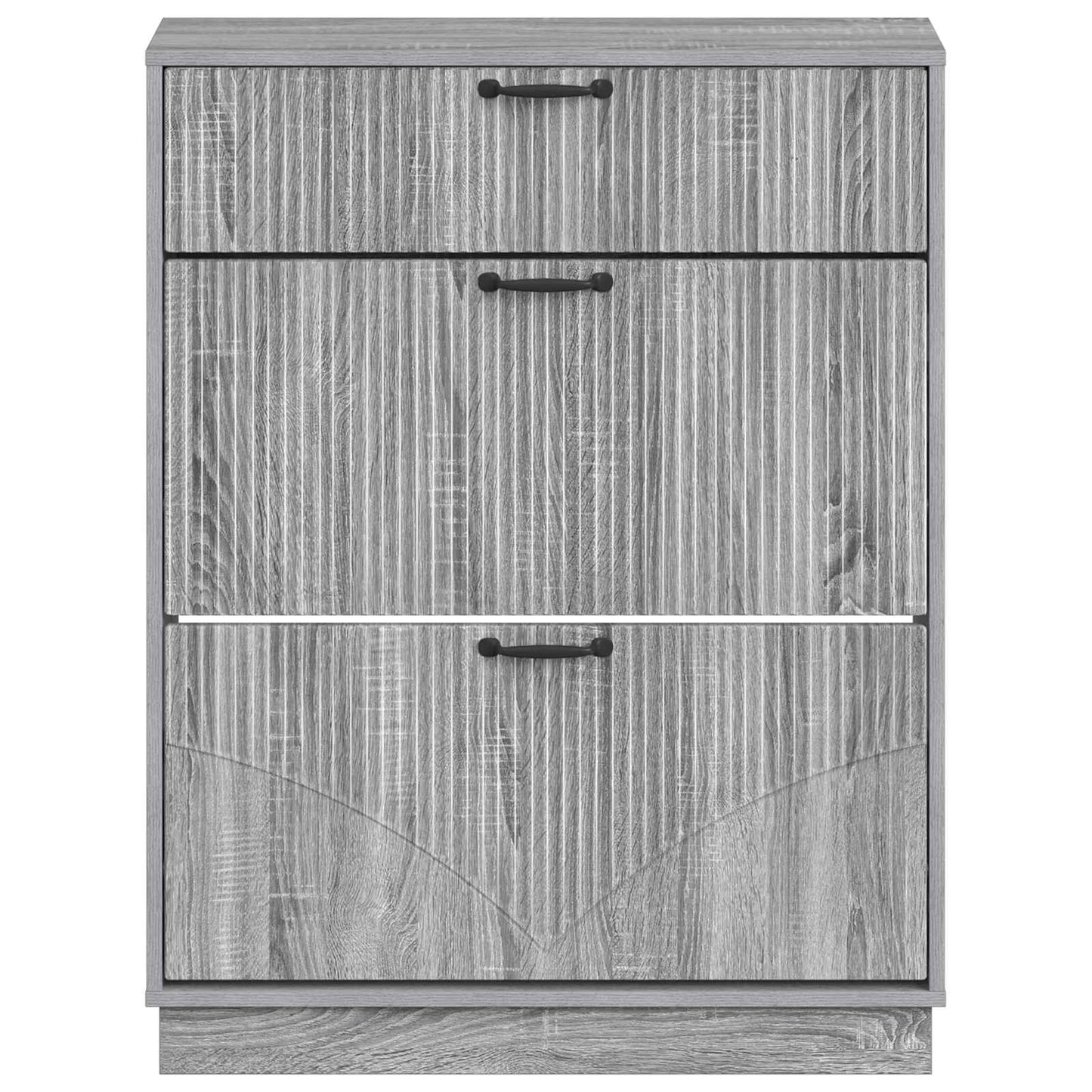 vidaXL Shoe Cabinet HOORN 78 x 24 x 100 cm Engineered Wood Grey Sonoma