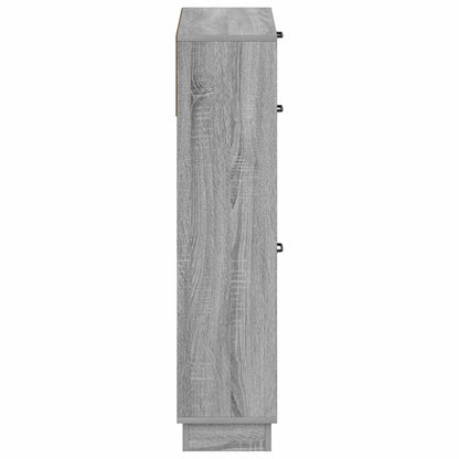 vidaXL Shoe Cabinet HOORN 78 x 24 x 100 cm Engineered Wood Grey Sonoma