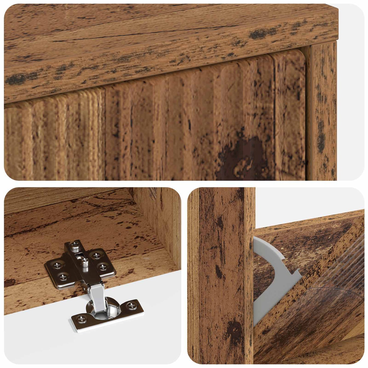 vidaXL Shoe Cabinet HOORN 78 x 24 x 100 cm Engineered Wood Old Wood