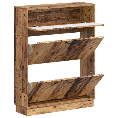 vidaXL Shoe Cabinet HOORN 78 x 24 x 100 cm Engineered Wood Old Wood