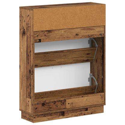 vidaXL Shoe Cabinet HOORN 78 x 24 x 100 cm Engineered Wood Old Wood