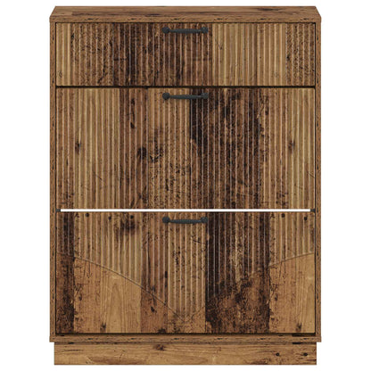 vidaXL Shoe Cabinet HOORN 78 x 24 x 100 cm Engineered Wood Old Wood
