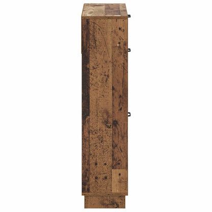 vidaXL Shoe Cabinet HOORN 78 x 24 x 100 cm Engineered Wood Old Wood