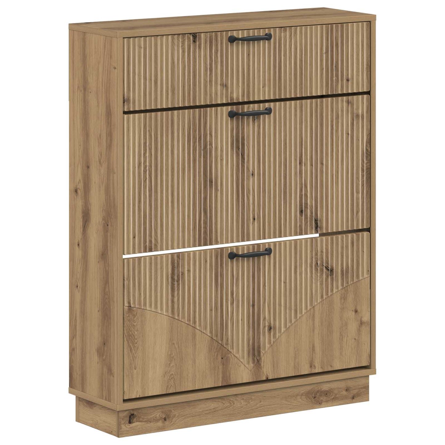 vidaXL Shoe Cabinet HOORN 78 x 24 x 100 cm Engineered Wood Artisan Oak