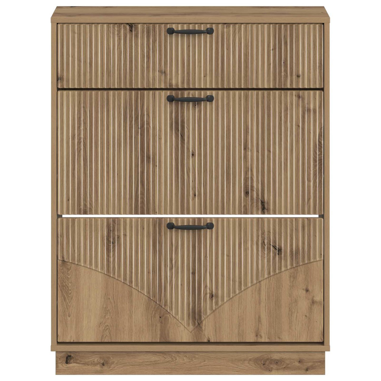 vidaXL Shoe Cabinet HOORN 78 x 24 x 100 cm Engineered Wood Artisan Oak