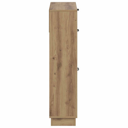 vidaXL Shoe Cabinet HOORN 78 x 24 x 100 cm Engineered Wood Artisan Oak