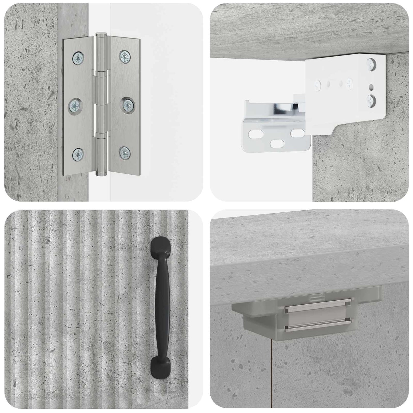 vidaXL Dartboard Cabinet HOORN Concrete Grey 52.5 x 10.5 x 53.5 cm