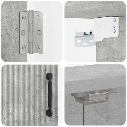 vidaXL Dartboard Cabinet HOORN Concrete Grey 52.5 x 10.5 x 53.5 cm