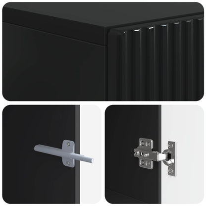 vidaXL TV Cabinet Black Engineered Wood