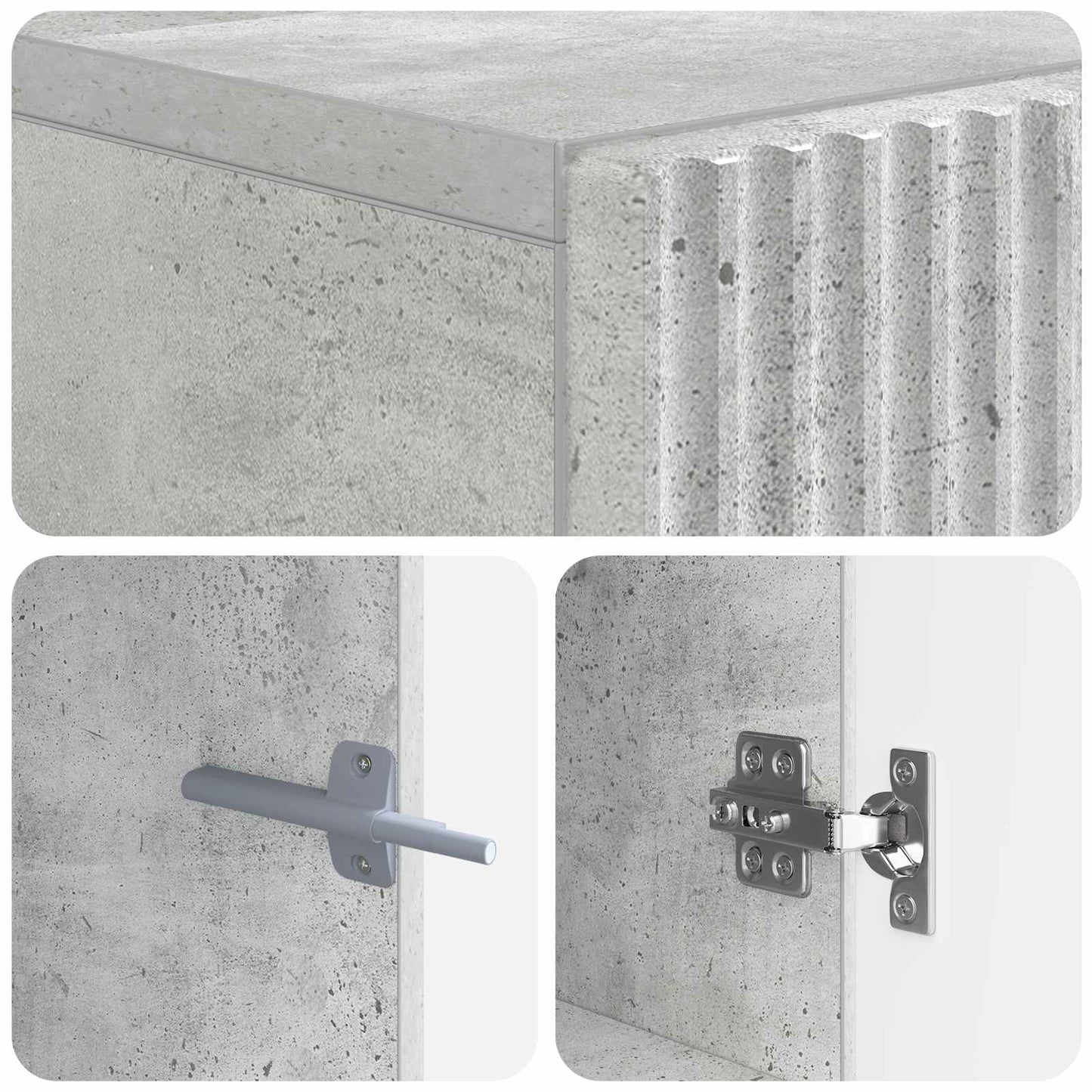 vidaXL TV Cabinet Concrete Grey Engineered Wood