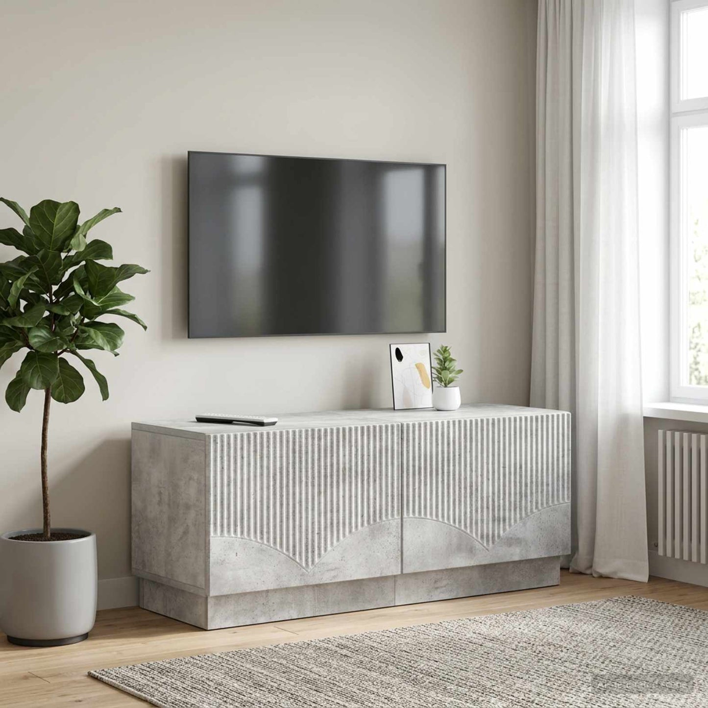 vidaXL TV Cabinet Concrete Grey Engineered Wood