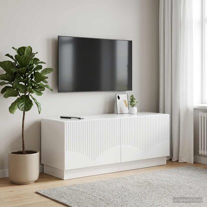 vidaXL TV Cabinet High Gloss White Engineered Wood