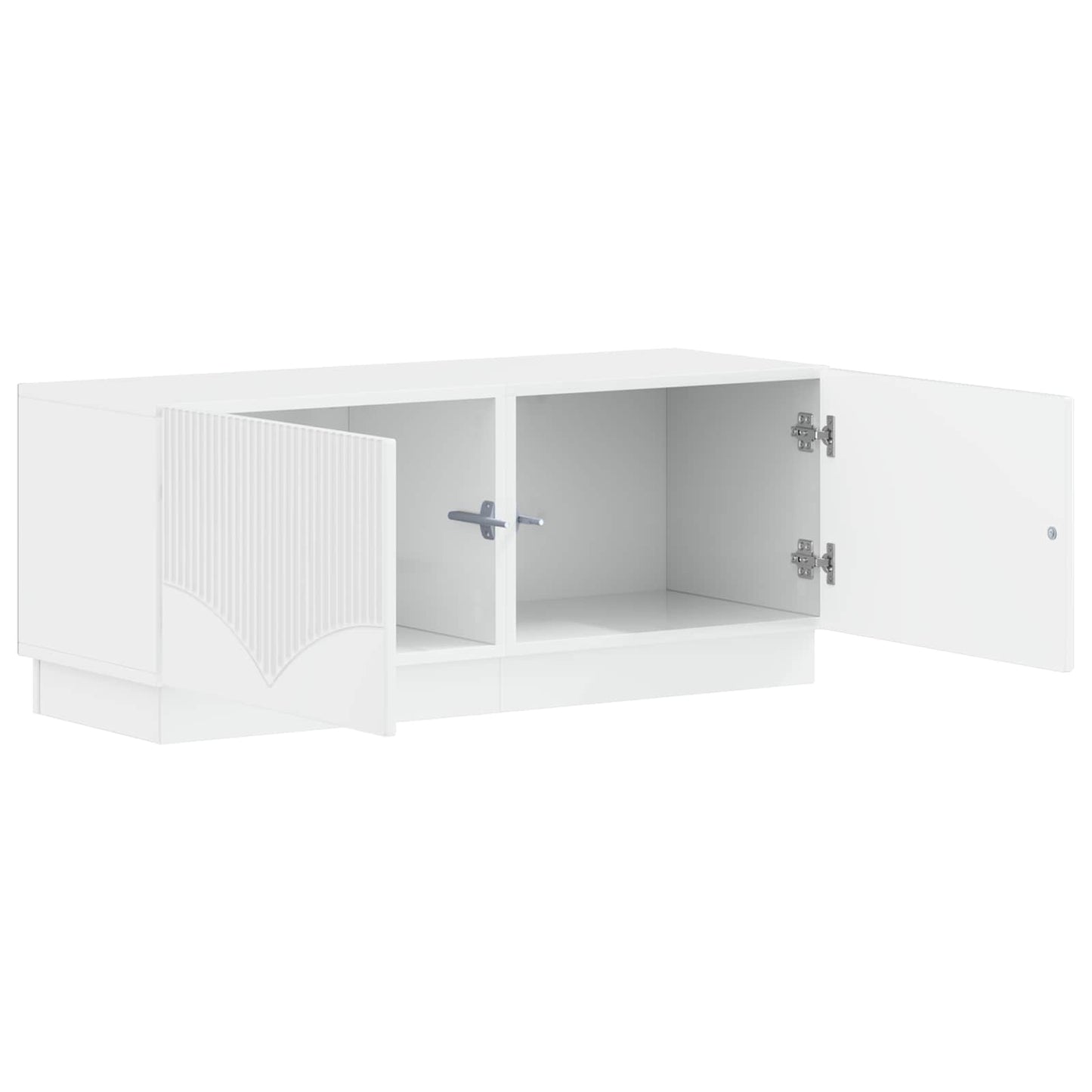 vidaXL TV Cabinet High Gloss White Engineered Wood