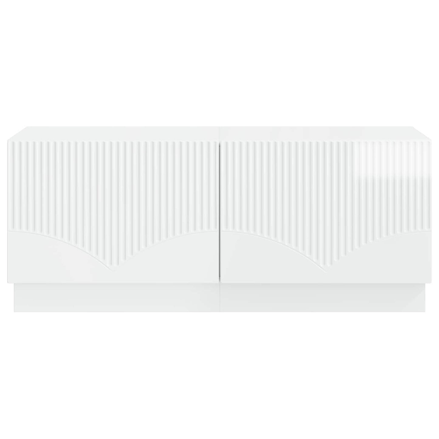 vidaXL TV Cabinet High Gloss White Engineered Wood