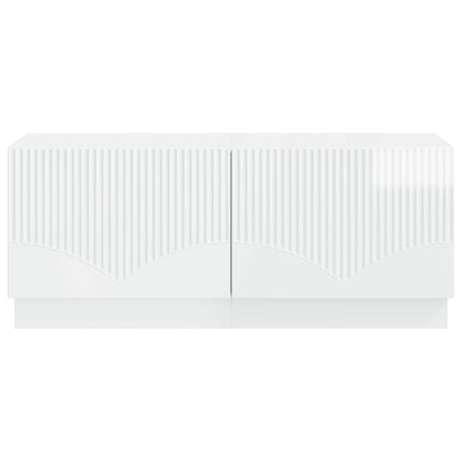 vidaXL TV Cabinet High Gloss White Engineered Wood
