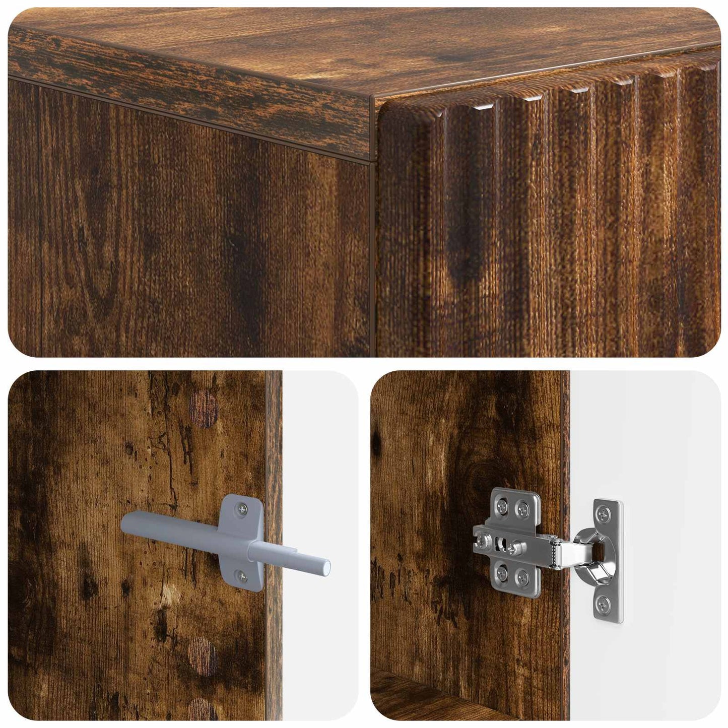 vidaXL TV Cabinet Smoked Oak Engineered Wood