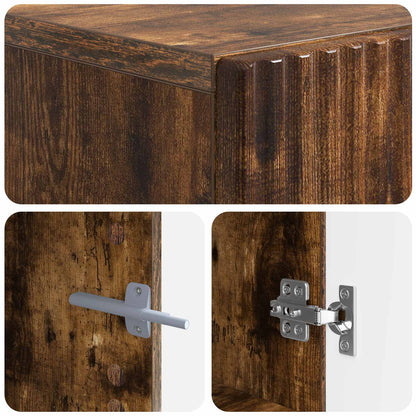 vidaXL TV Cabinet Smoked Oak Engineered Wood