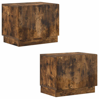vidaXL TV Cabinet Smoked Oak Engineered Wood