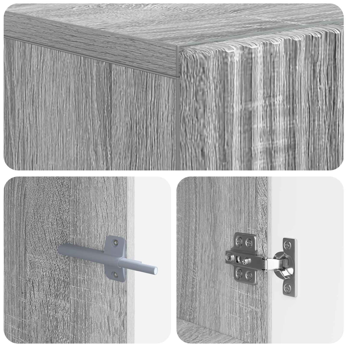vidaXL TV Cabinet Grey Sonoma Engineered Wood