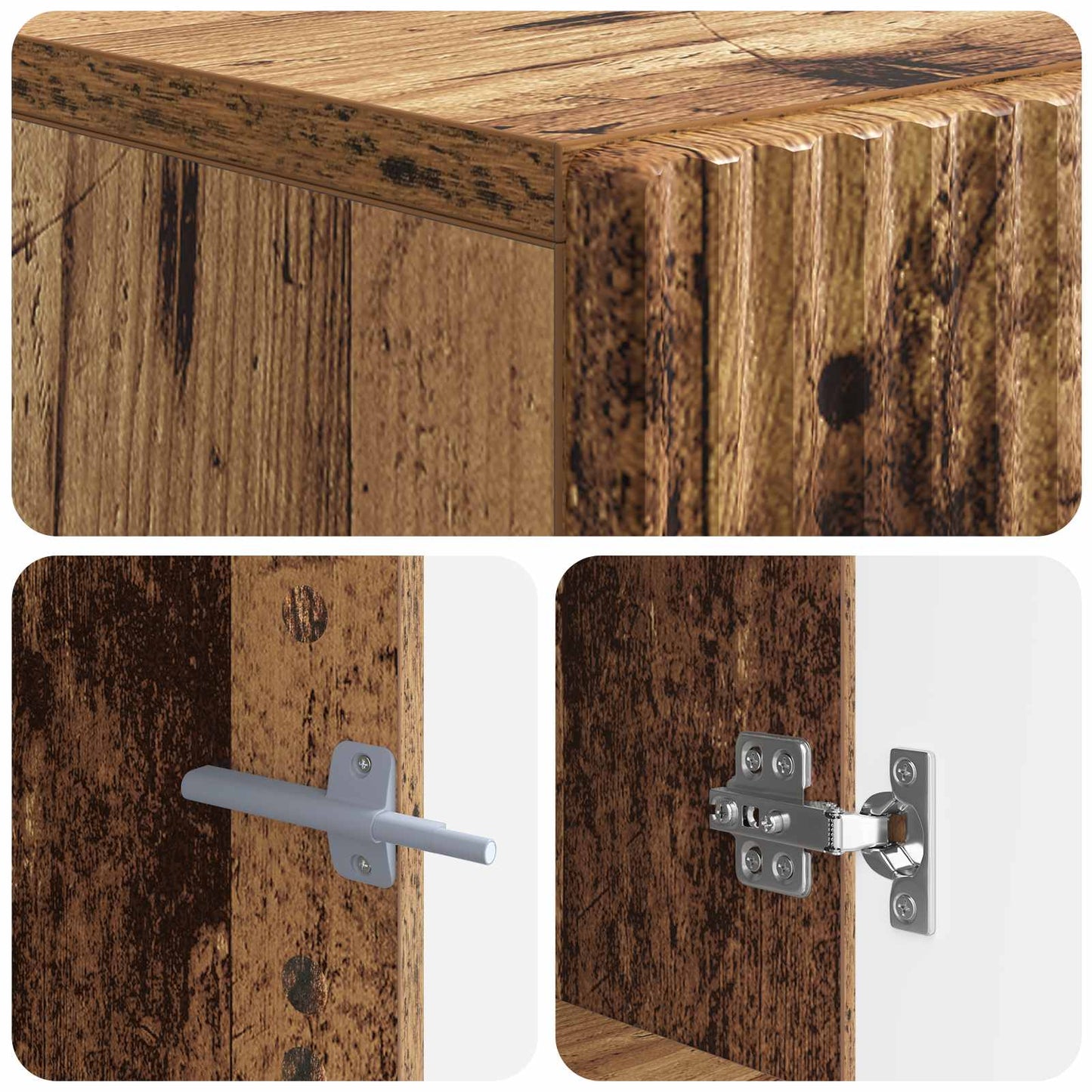 vidaXL TV Cabinet Old Wood Engineered Wood