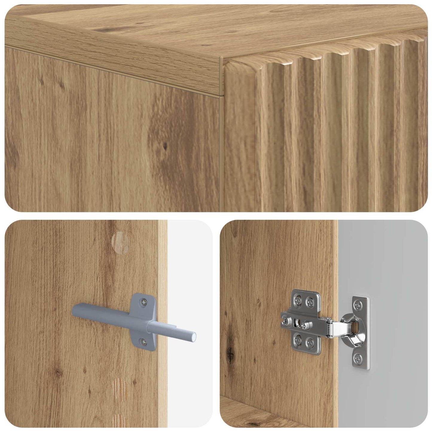 vidaXL TV Cabinet Artisan Oak Engineered Wood