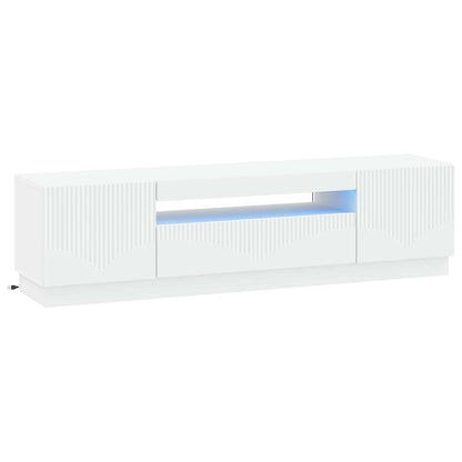 vidaXL LED TV Cabinet White Engineered Wood
