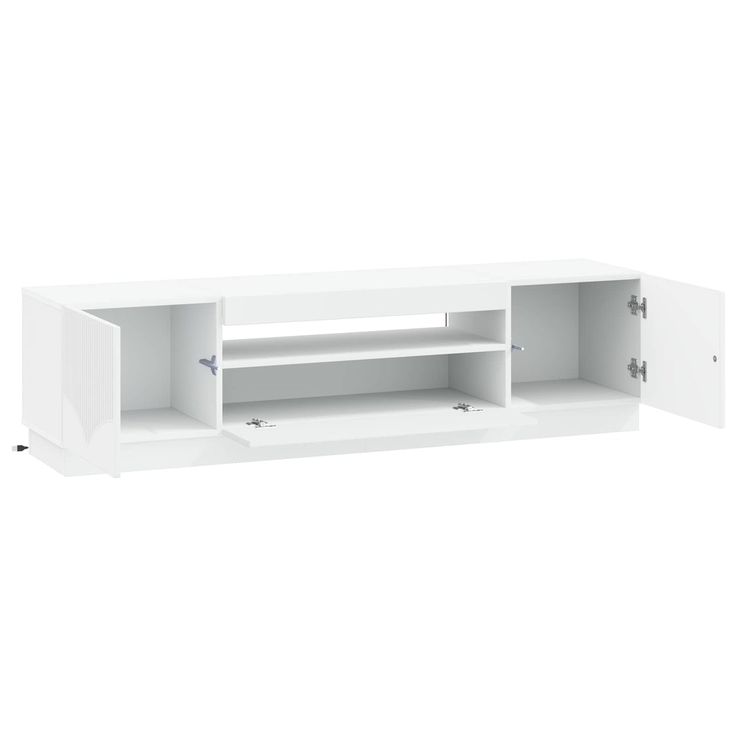 vidaXL LED TV Cabinet White Engineered Wood