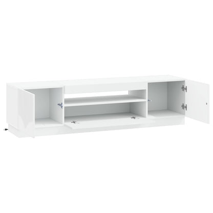 vidaXL LED TV Cabinet White Engineered Wood