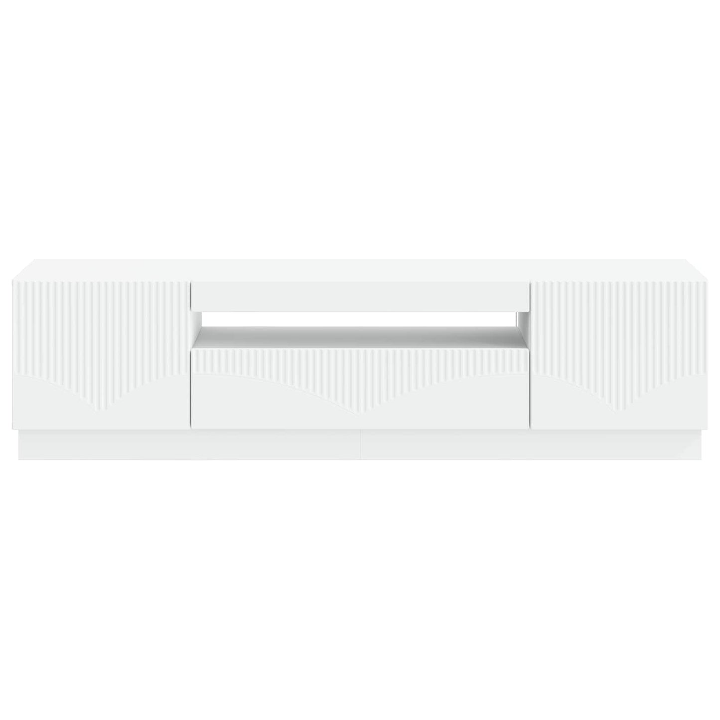 vidaXL LED TV Cabinet White Engineered Wood