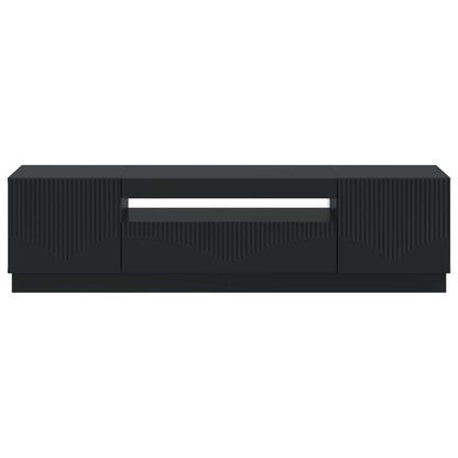 vidaXL LED TV Cabinet Black Engineered Wood
