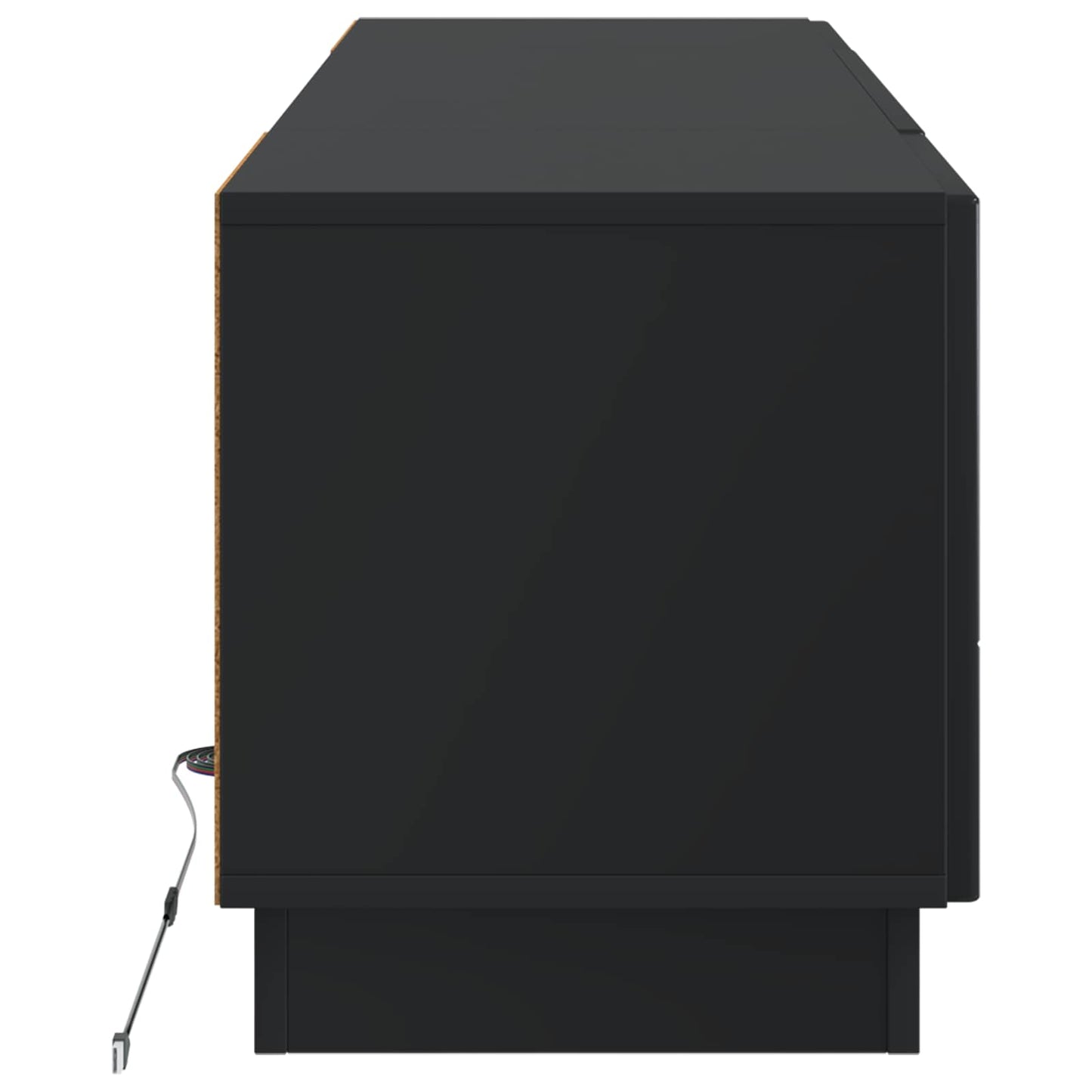vidaXL LED TV Cabinet Black Engineered Wood