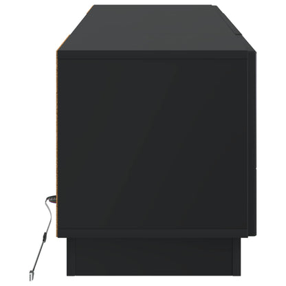 vidaXL LED TV Cabinet Black Engineered Wood