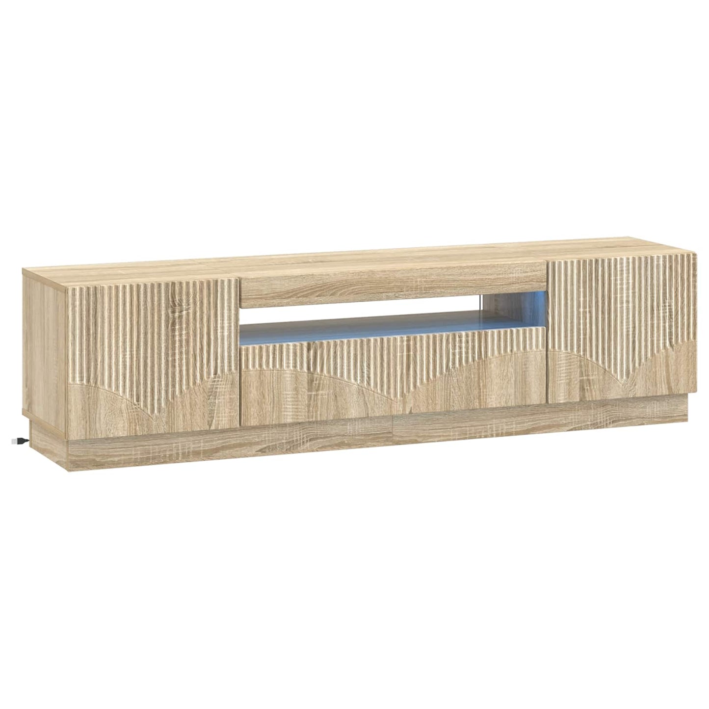 vidaXL LED TV Cabinet Sonoma Oak Engineered Wood