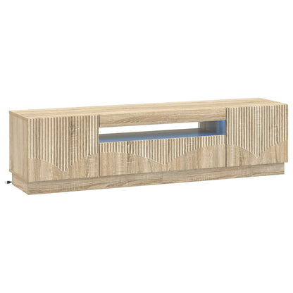 vidaXL LED TV Cabinet Sonoma Oak Engineered Wood