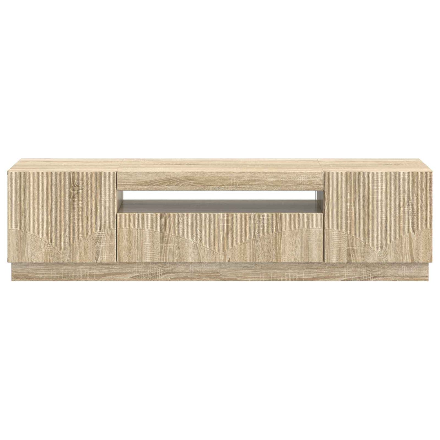 vidaXL LED TV Cabinet Sonoma Oak Engineered Wood