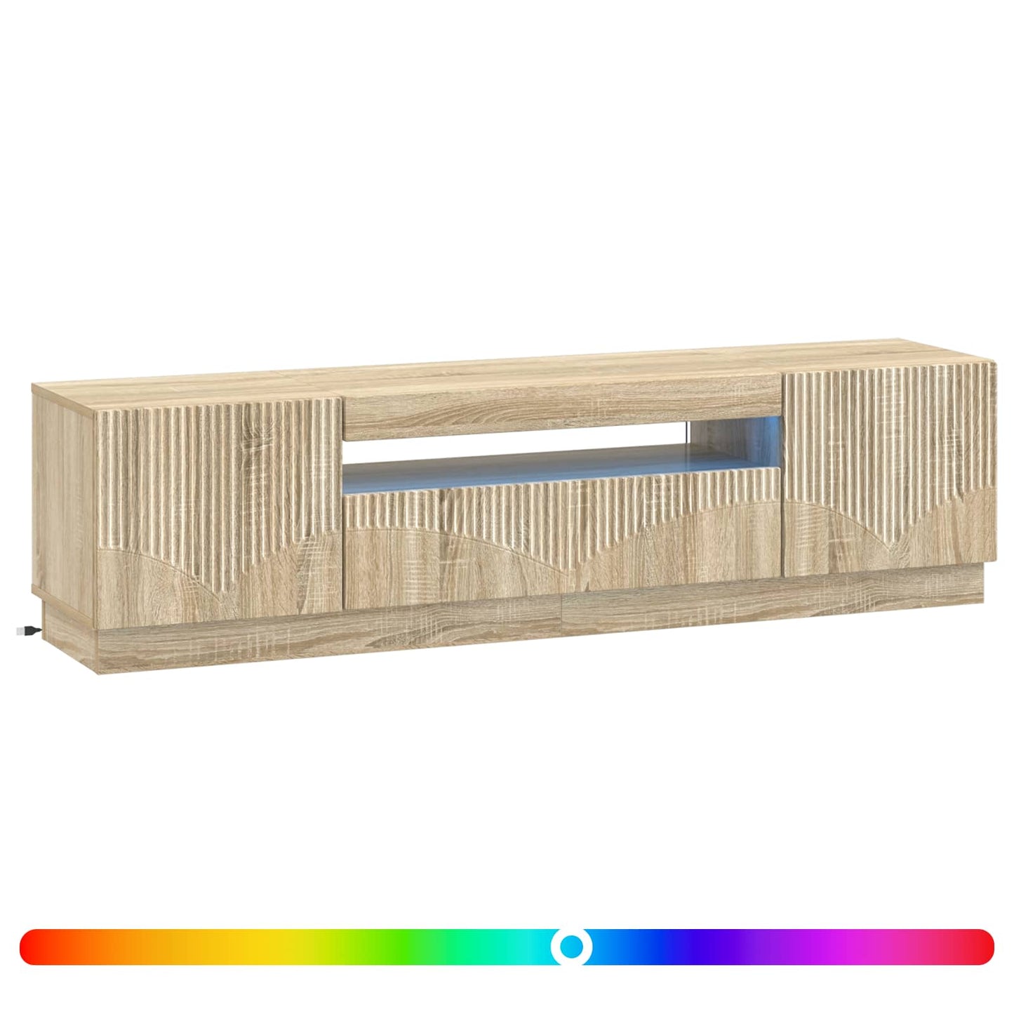 vidaXL LED TV Cabinet Sonoma Oak Engineered Wood