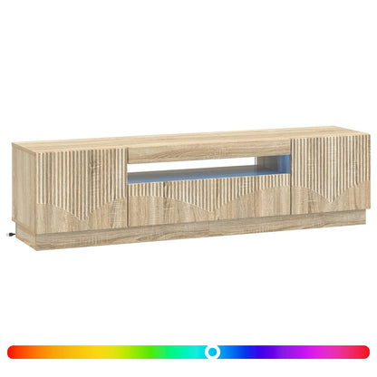 vidaXL LED TV Cabinet Sonoma Oak Engineered Wood