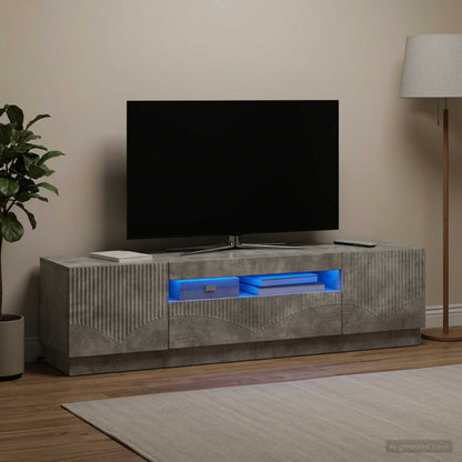 vidaXL LED TV Cabinet Concrete Grey Engineered Wood