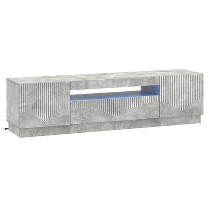 vidaXL LED TV Cabinet Concrete Grey Engineered Wood
