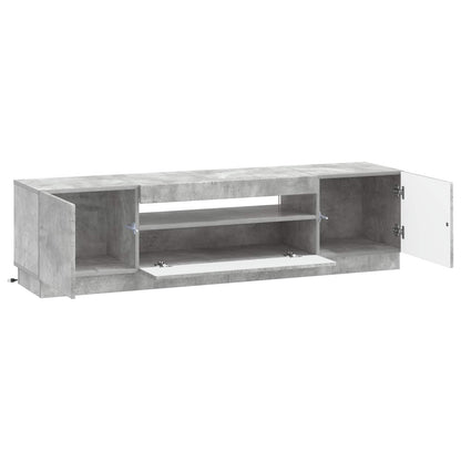 vidaXL LED TV Cabinet Concrete Grey Engineered Wood